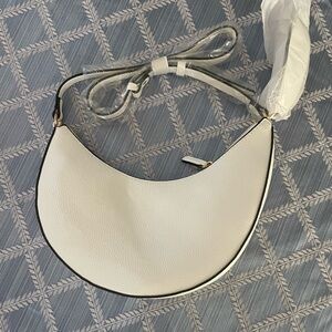 Women's Crescent Shoulder Bag - White
